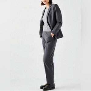 Uniqlo Women's Grey Pants High Rise Trousers Size 10